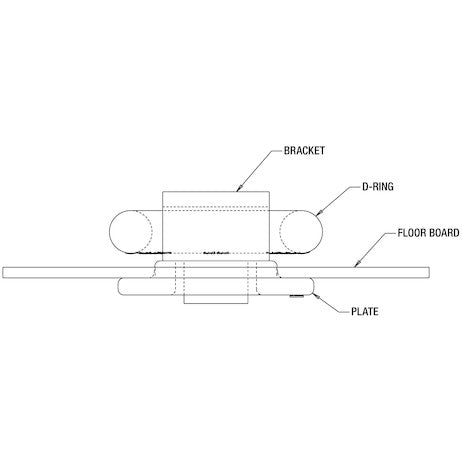 1 Inch Forged 360¬¨√Ü Rotating D-Ring With Weld-On Mounting Bracket - B51 - Buyers Products