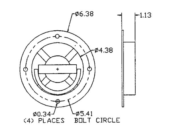 Heavy Duty Recessed Rotating Rope Ring 360¬¨√Ü Swivel - B901 - Buyers Products