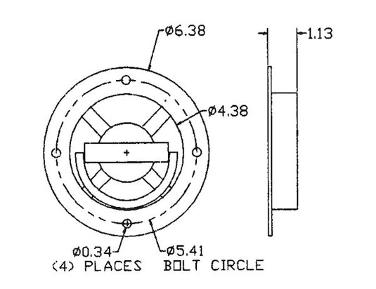 Heavy Duty Recessed Rotating Rope Ring 360¬¨√Ü Swivel - B901 - Buyers Products