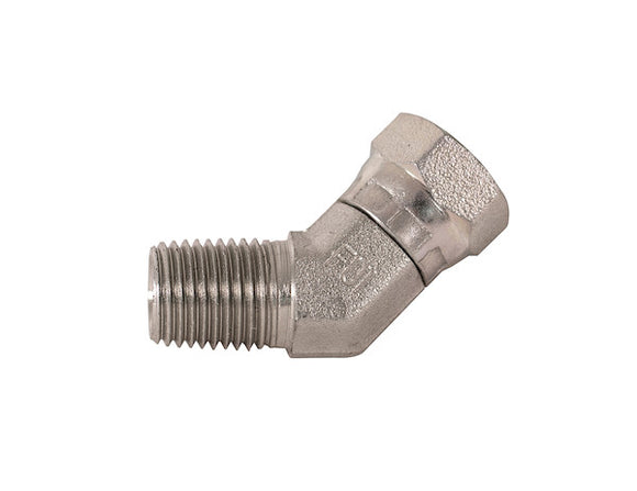 1.25-11.5 Inch NPSM Female Pipe Swivel 1.25-11.5 Inch Male Pipe 45¬Æ Elbow - H9355X20X20 - Buyers Products