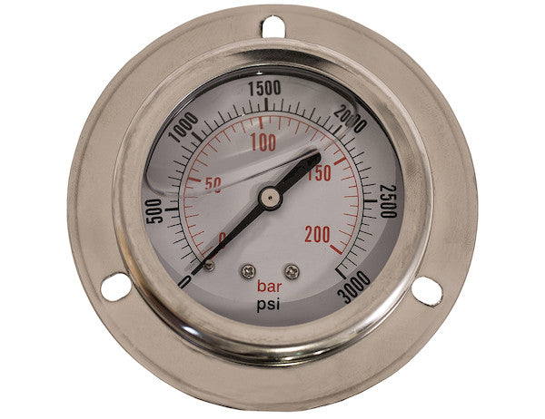 Silicone Filled Pressure Gauge - Panel Mount 0-5,000 PSI - HPGP5 - Buyers Products