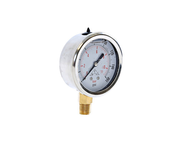 Silicone Filled Pressure Gauge - Stem Mount 0-160 PSI - HPGS160 - Buyers Products