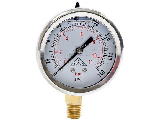 Silicone Filled Pressure Gauge - Stem Mount 0-3,000 PSI - HPGS3 - Buyers Products