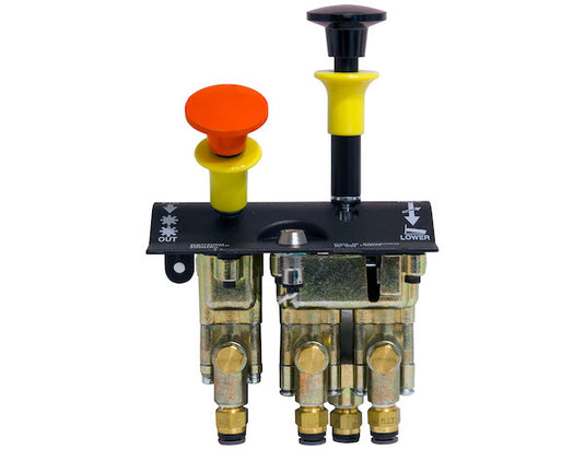 Dual Lever Feathering Non-Disengage  Spring Return PTO/Pump Air Control Valve - K80DF - Buyers Products