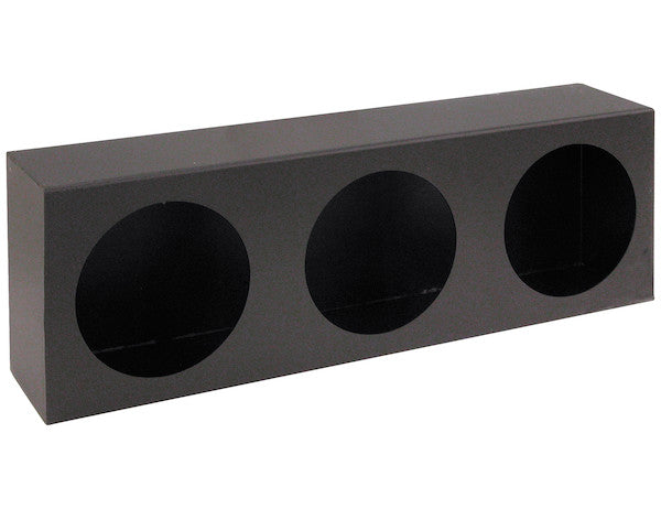 Triple Round Light Box Black Powder Coated Steel - LB6183 - Buyers Products